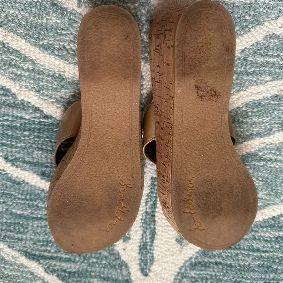 Sam Edelman Beige Thong Wedge Size 7.5 - Picture 4 of 6